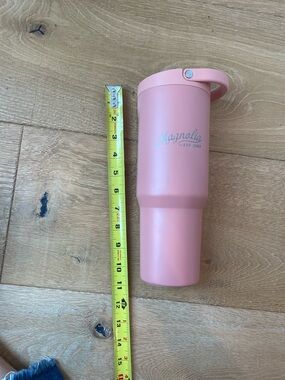 3/$50 Magnolia Matte Pink Travel Tumbler with Loop Handle